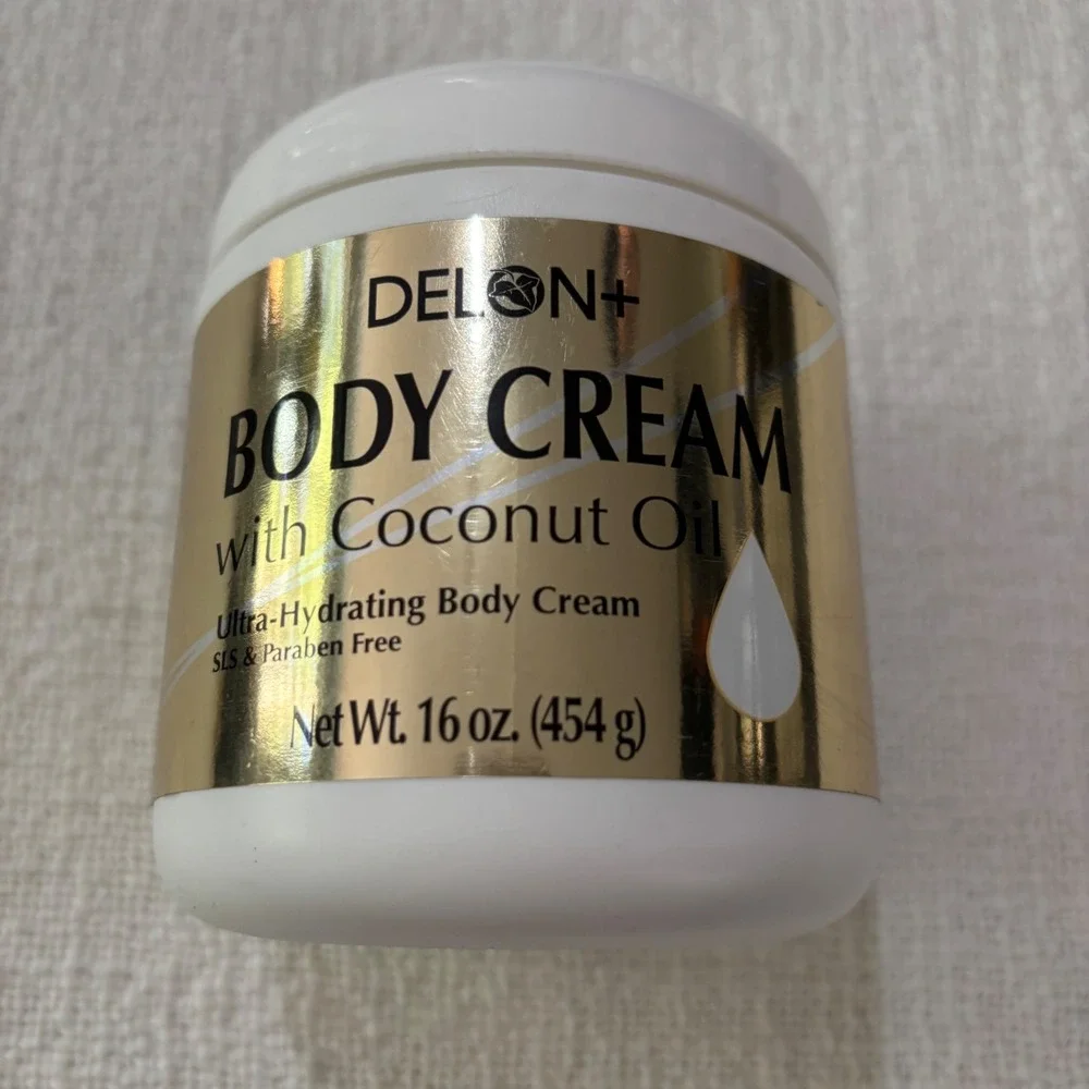 Delon+ Ultra-Hydrating Body Cream with Coconut Oil 16 oz SLS Paraben Free